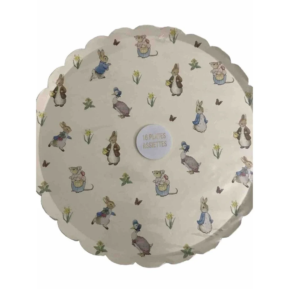 Peter Rabbit Paper PLATES Easter Holiday Pack Of 16 One Size Multicolor